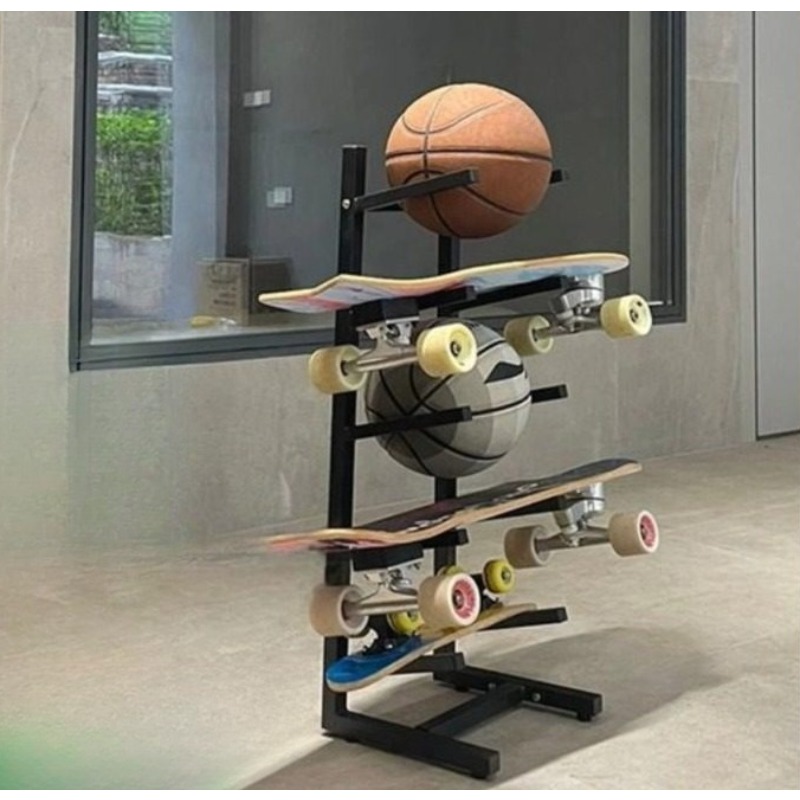 Sports Equipment Storage Rack - Portaoggetti per attrezzatura da skateboard, design