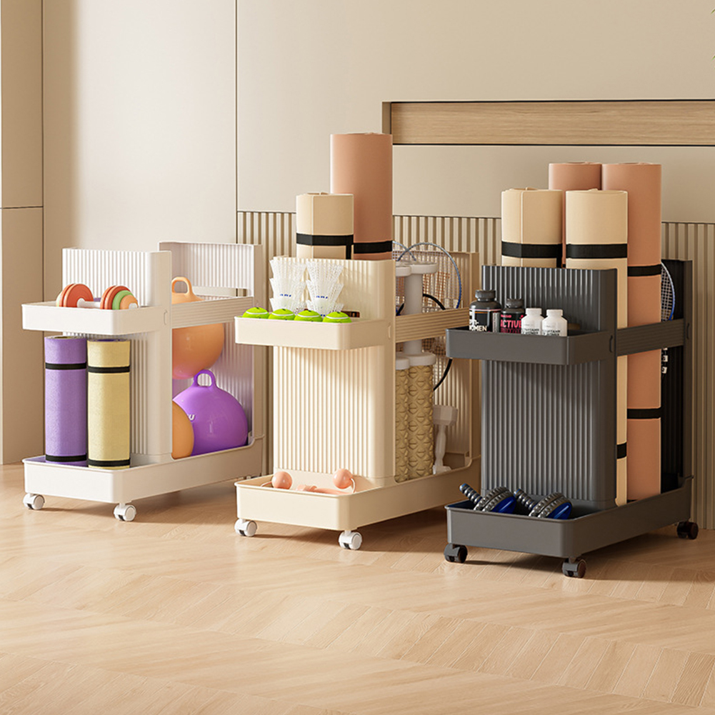 Sports Equipment Storage Rack - Porta Attrezzature da Palestra con Ruote,