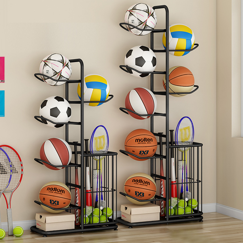 Sports Equipment Storage Rack - Porta Palloni Sportivi Autoportante per Basket,